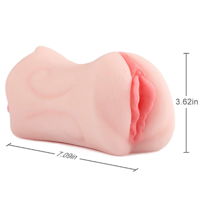 Lovesvibe Realistic Pocket Pussy Soft Lifelike fake pussy with Teeth and Tongue 5.9 Inch