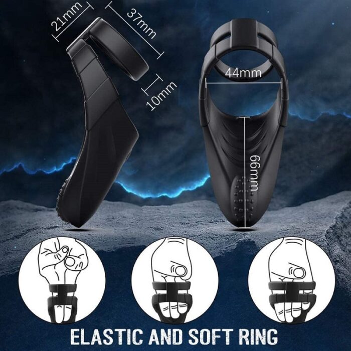 Lovesvibe 10 Modes Soft Elastic Waterproof Double Vibrating Cock Rings