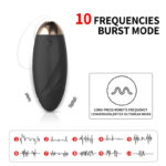 Lovesvibe 10 Powerful Vibrating Mini Egg Vibrator with Remote Control G-Spot Klitoris Stimulator