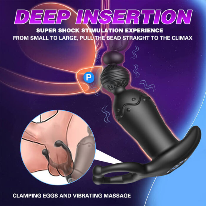 Lovesvibe 10 Powerful Vibration Modes Anal Beads App Remote Control Anal Vibrator for Anus Stimulation