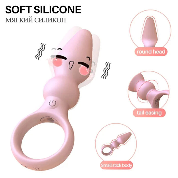 Lovesvibe 10 Vibration Modes Anal Beads Dildo Anal Plug Vaginal Balls for Solos & Couple Plays