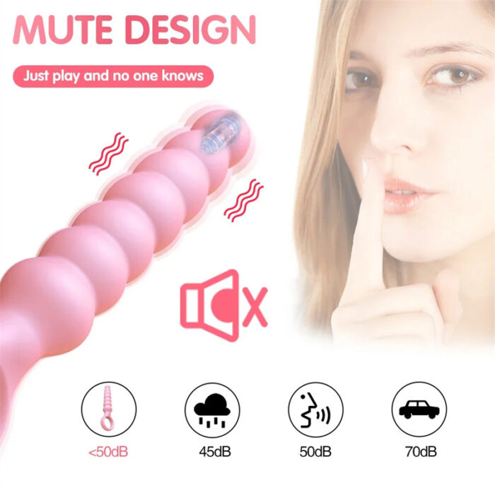 Lovesvibe 10 Vibration Modes Anal Beads Dildo Anal Plug Vaginal Balls for Solos & Couple Plays