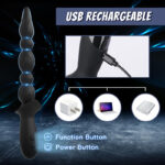 Lovesvibe 10 Vibration Modes Vibrating Anal Beads for Vagina Massage Clitoris Stimulator