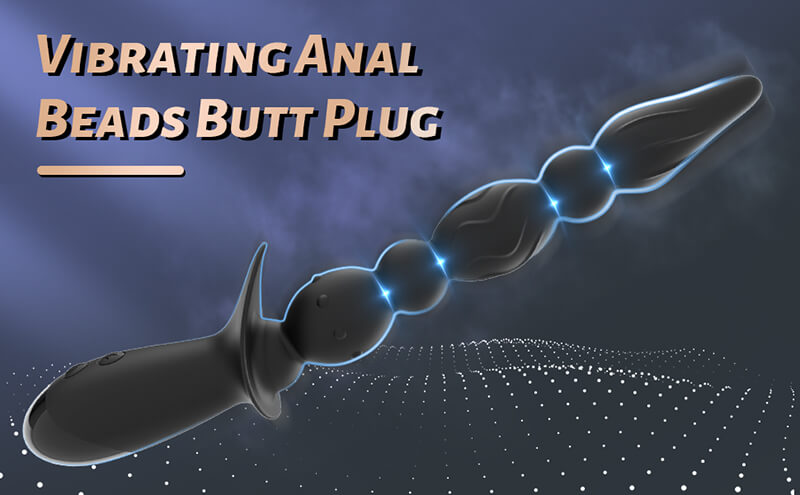 Lovesvibe 10 Vibration Modes Vibrating Anal Beads for Vagina Massage Clitoris Stimulator