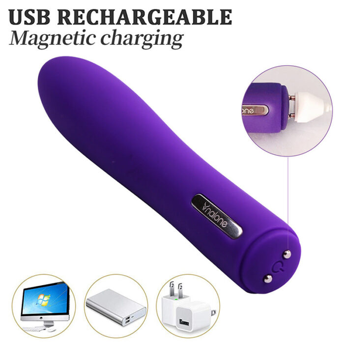 Lovesvibe 20 Vibration Silicone Massage Rechargeable Av Bullet Vibrator for Solos or Couples Play