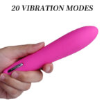 Lovesvibe 20 Vibration Silicone Massage Rechargeable Av Bullet Vibrator for Solos or Couples Play