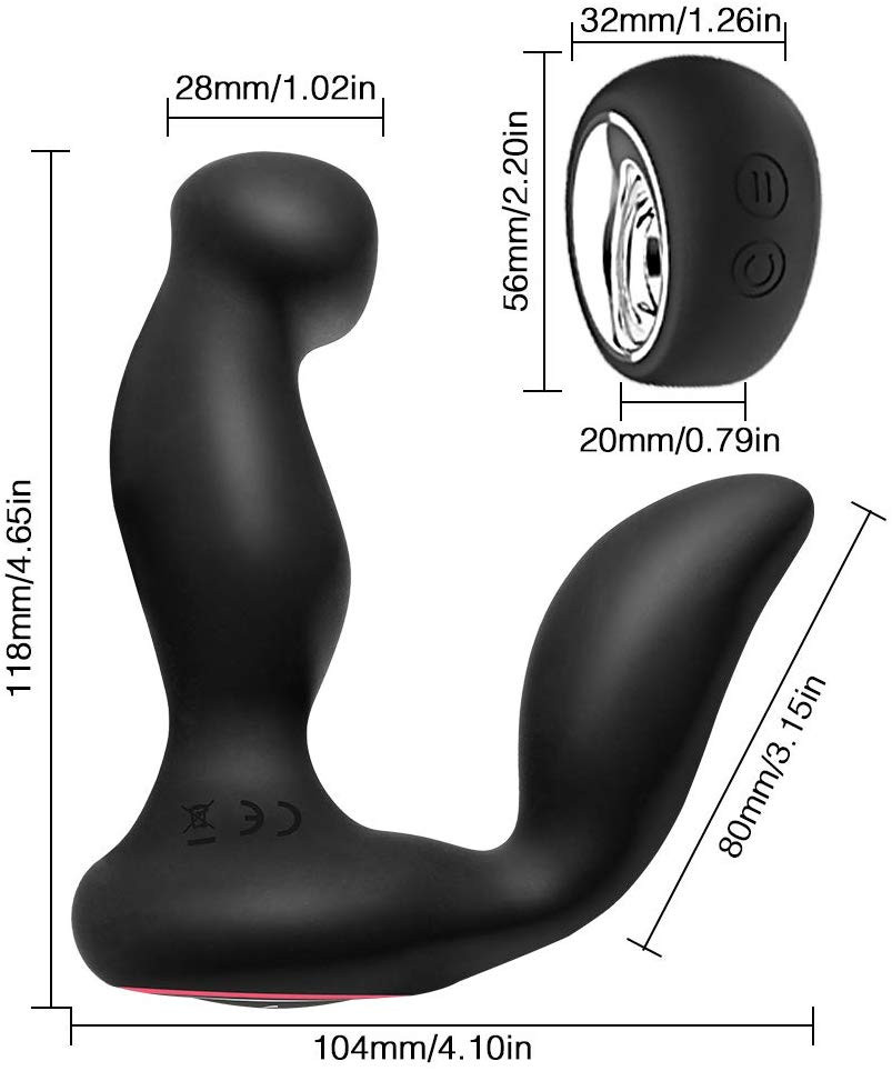 Lovesvibe 4 Vibrating 3 Speed Anal & Prostate Massagers with Long-Distance Remote Control