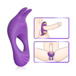 Lovesvibe 9 Vibrating Men's Silicone Rabbit Cock Ring for Penis Stimulation