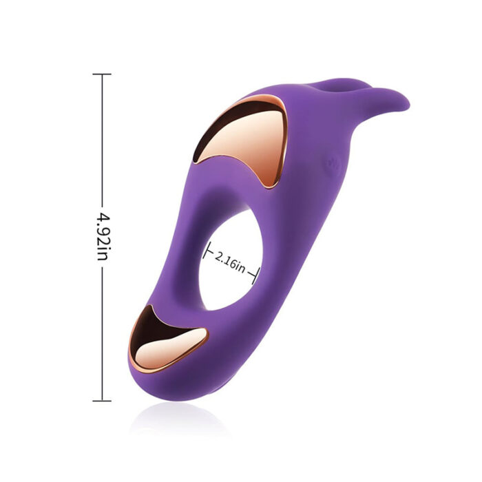 Lovesvibe 9 Vibrating Men's Silicone Rabbit Cock Ring for Penis Stimulation