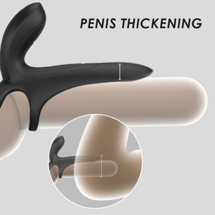 Lovesvibe 9 Vibrating Silicone Cock Rings with 3 Vibrating Eggs Perineum C Spot G Spot 3 in 1 Penis Ring 3