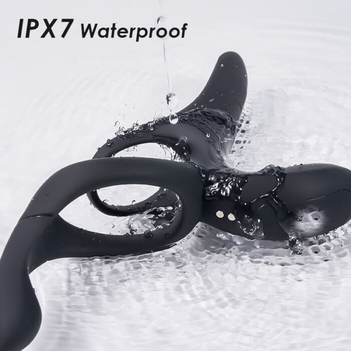 Lovesvibe 9 Vibrating Silicone Cock Rings with 3 Vibrating Eggs Perineum C Spot G Spot 3 in 1 Penis Ring 4