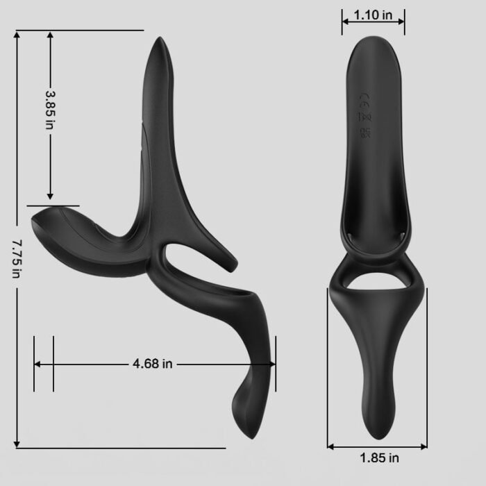 Lovesvibe 9 Vibrating Silicone Cock Rings with 3 Vibrating Eggs Perineum C Spot G Spot 3 in 1 Penis Ring 7
