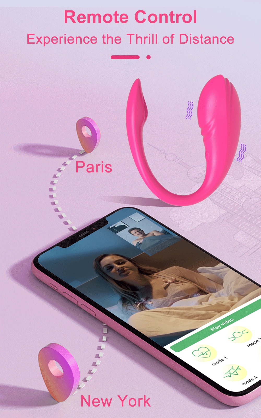 Lovesvibe 9 Vibration Clitoris Stimulator Egg Vibrators App Remote Control G Spot Massager