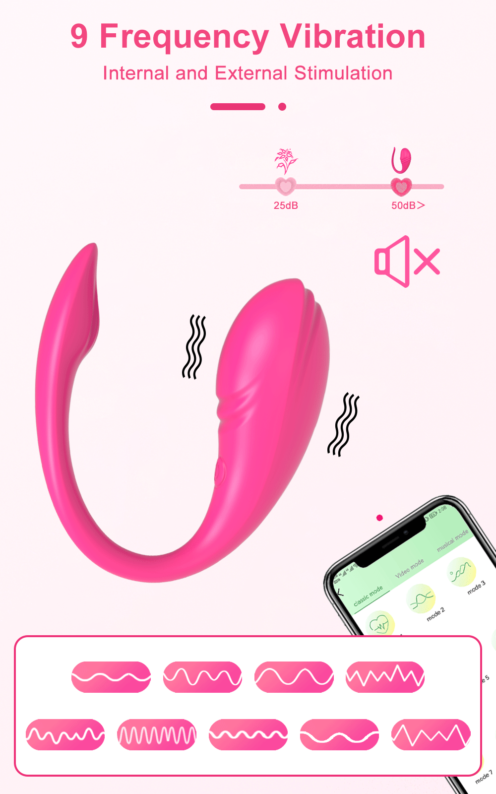 Lovesvibe 9 Vibration Clitoris Stimulator Egg Vibrators App Remote Control G Spot Massager
