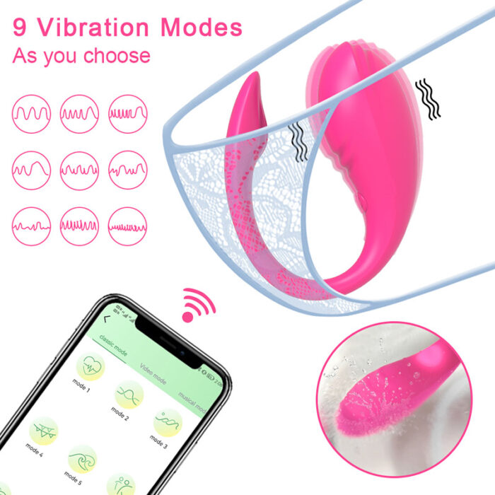 Lovesvibe 9 Vibration Clitoris Stimulator Egg Vibrators App Remote Control G Spot Massager