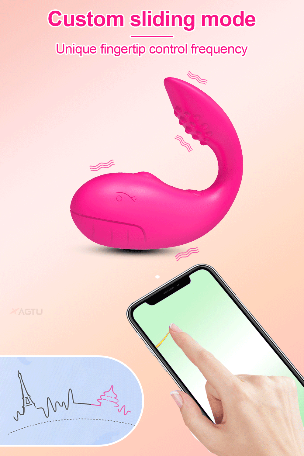 Lovesvibe 9 Vibration Double-Headed Vibrating Egg Soft Granules Friction with APP Control