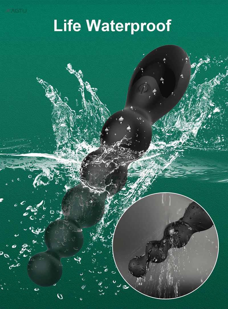 Lovesvibe 9 Vibration Modes Medical Silicone Vibrating Anal Beads Anal Vibrator with LED Screen