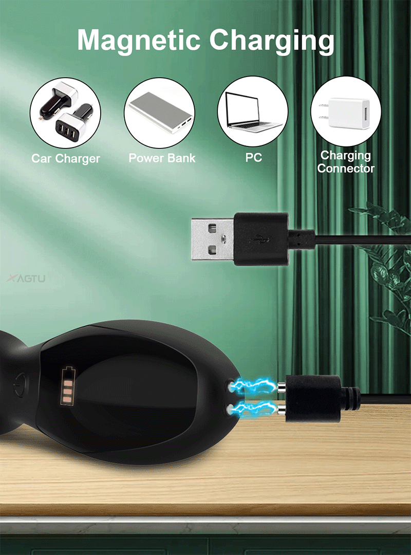 Lovesvibe 9 Vibration Modes Medical Silicone Vibrating Anal Beads Anal Vibrator with LED Screen