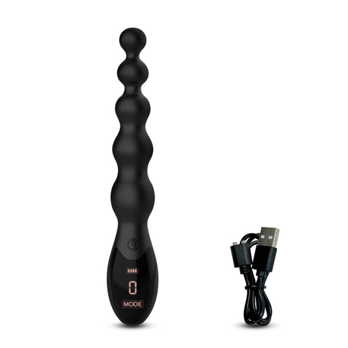 Lovesvibe 9 Vibration Modes Medical Silicone Vibrating Anal Beads Anal Vibrator with LED Screen