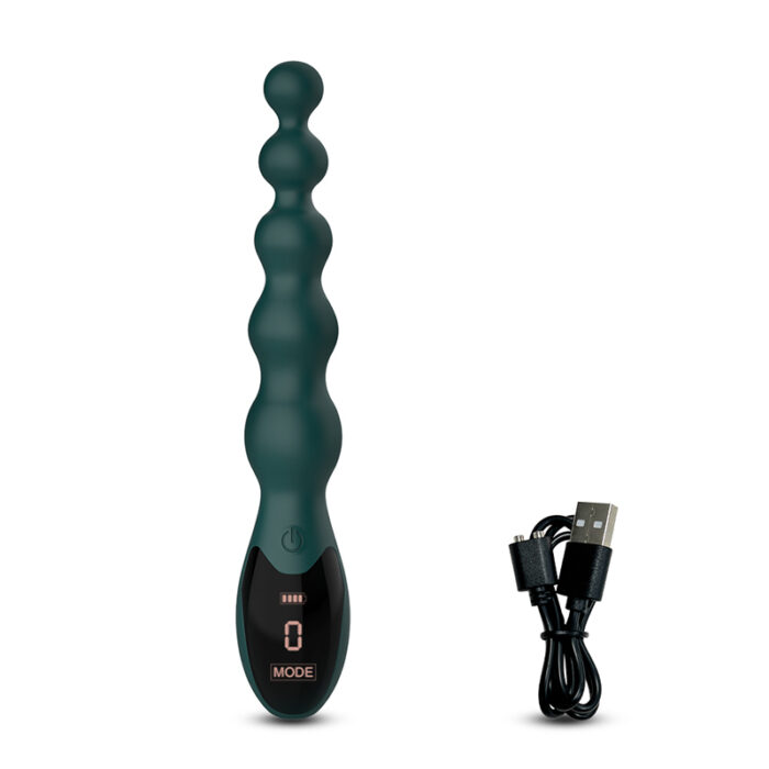 Lovesvibe 9 Vibration Modes Medical Silicone Vibrating Anal Beads Anal Vibrator with LED Screen