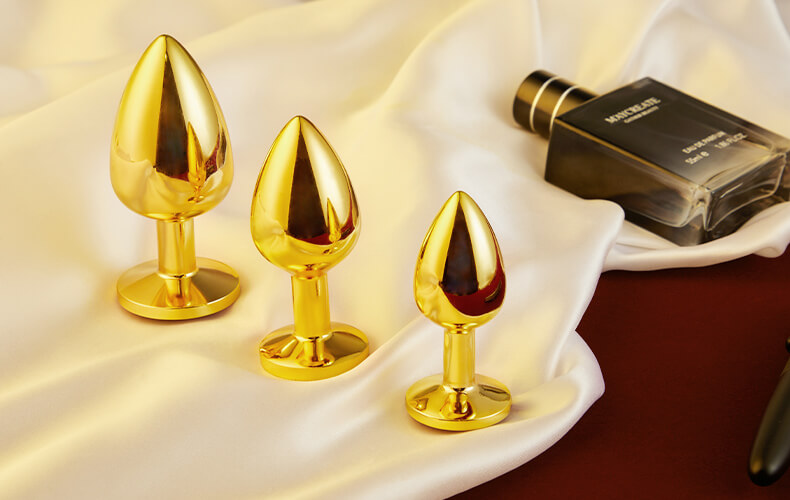 Lovesvibe Beginner-Friendly Jeweled Butt Plug Kit for Solos & Couples Safe Playtime - 3 PCS