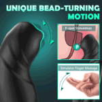 Lovesvibe Blackhead Rotating Beads 9 Vibration Three-Turn Thread Male Prostate Massager