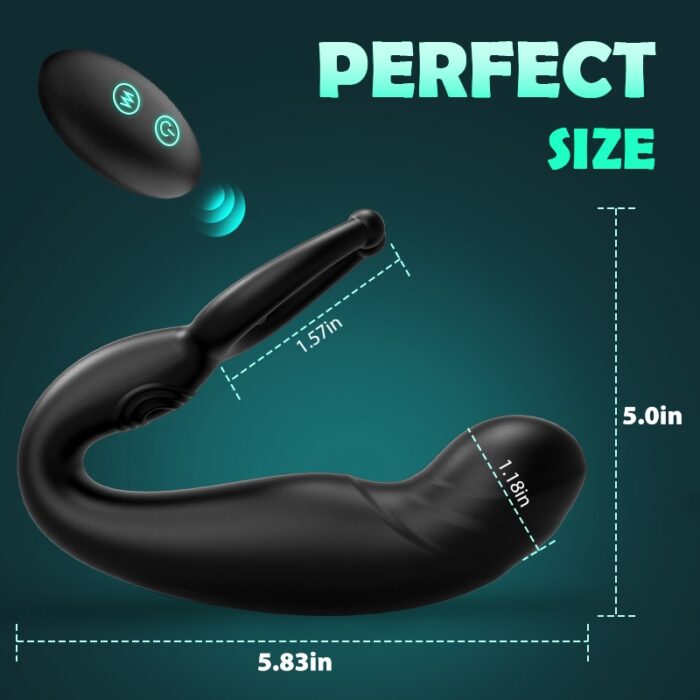 Lovesvibe Blackhead Rotating Beads 9 Vibration Three-Turn Thread Male Prostate Massager