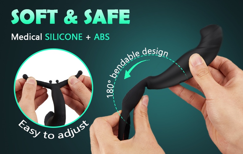 Lovesvibe Blackhead Rotating Beads 9 Vibration Three-Turn Thread Male Prostate Massager