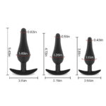 Lovesvibe Portable Pointy Head Butt Plug Kit Lover Toys for Anales Sex Games Toys - 3 PCS