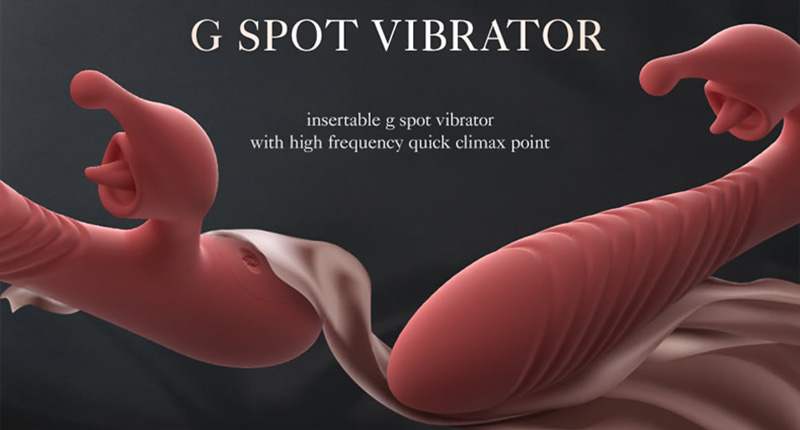 Lovesvibe Rechargeable Dual-Motor Rabbit Vibrator with Tongue Licking & Heating Function