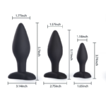 Lovesvibe Silicone Anal Training Butt Plug Set for Anal Training and Beginners - 3 Sizes