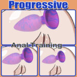 Lovesvibe Silicone Butt Plug Set for Progressive Anal Training with Flared Base & Tapered Tip