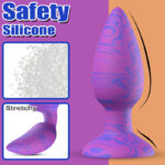 Lovesvibe Silicone Butt Plug Set for Progressive Anal Training with Flared Base & Tapered Tip
