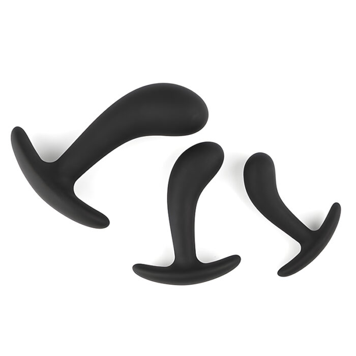 Lovesvibe Soft Silicone Training Bendable Butt Plug for Prostate Play Perfection - 3 PCS