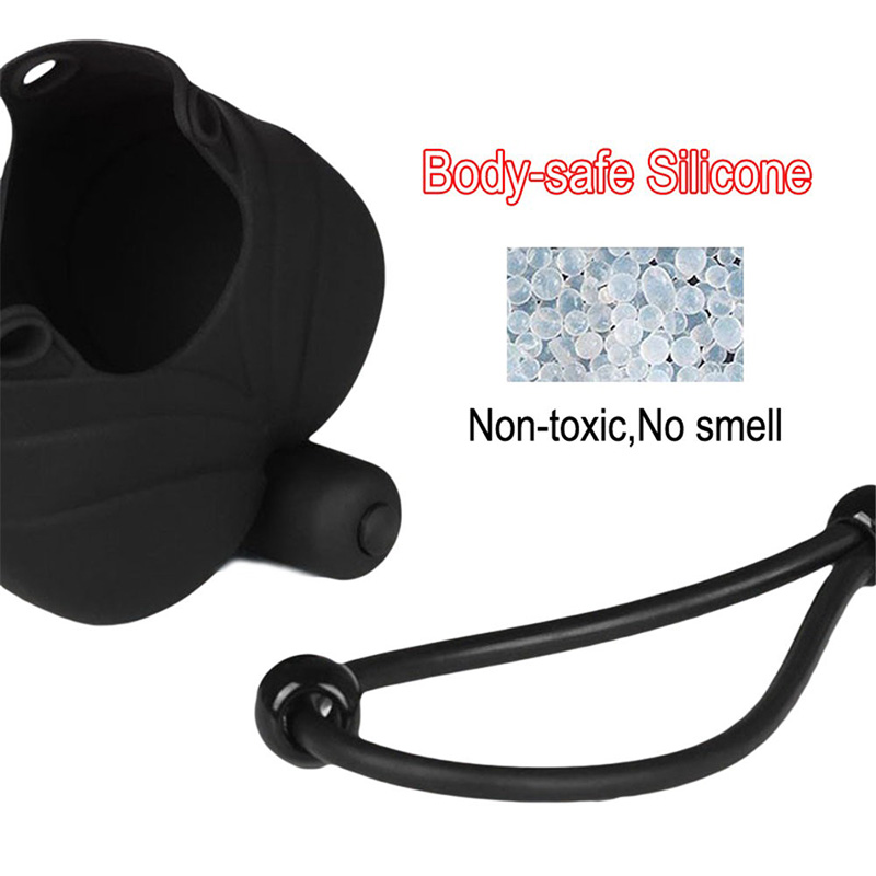 Lovesvibe Super Soft Silicone Mens Cock Ring with 10 Powerful Vibrating Modes 10