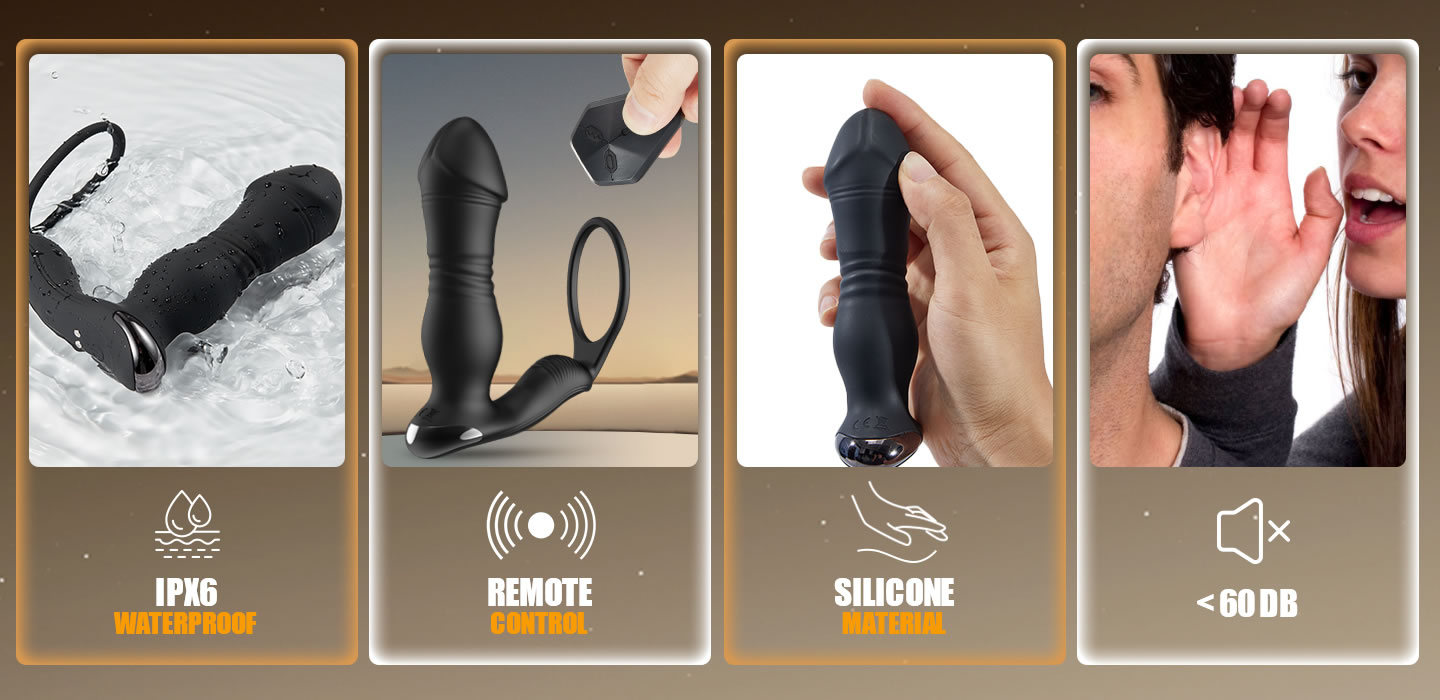 Spy 8 Vibrating Telescopic Prostate Massager with 1.44 Inch Glans Waterproof Anal Vibrator