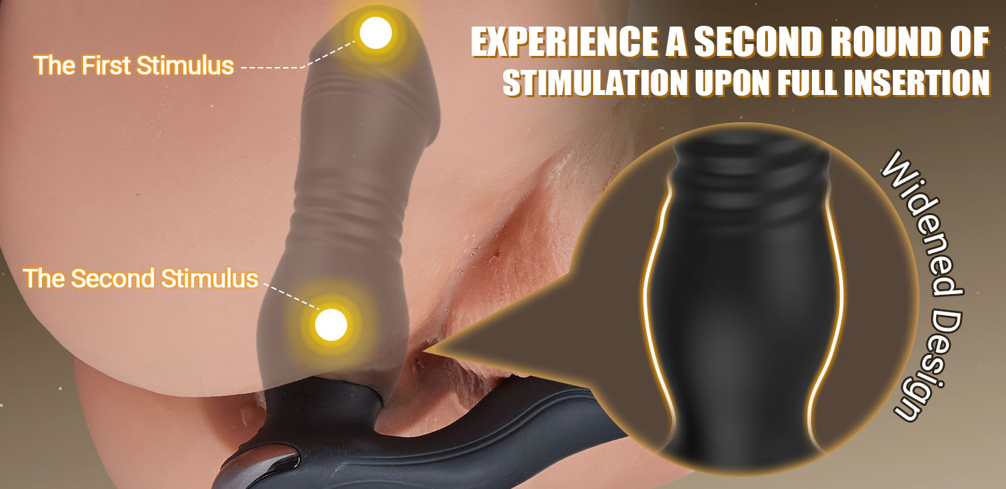 Spy 8 Vibrating Telescopic Prostate Massager with 1.44 Inch Glans Waterproof Anal Vibrator