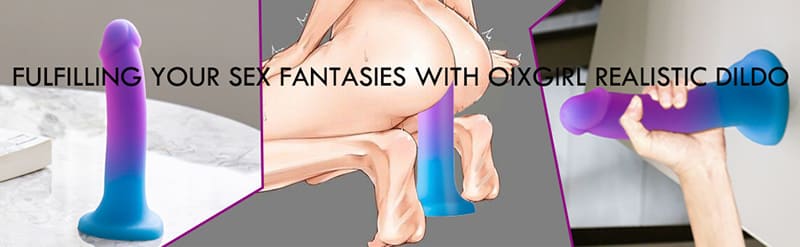 8 Inch Colorful Silicone Rainbow Dildo with Strong Suction Cup for G-Spot Prostate Play