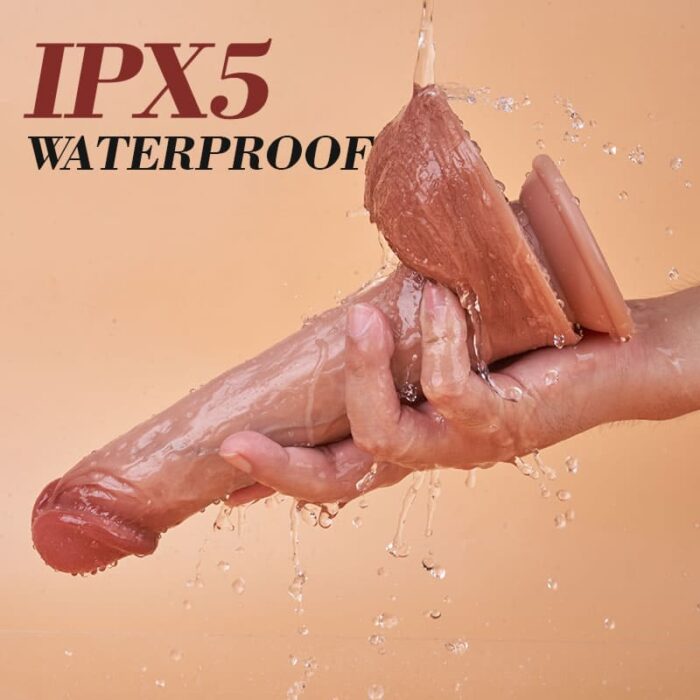 10.04 Inch 8 Vibrating 8 Thrusting Realistic Dildos with 107℉ Heating & Suction Base