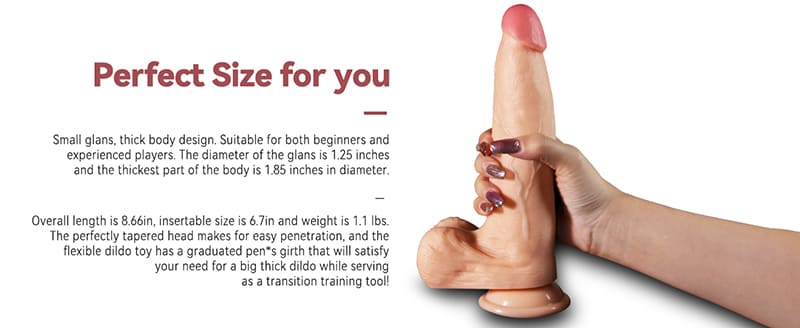 8.7 Inch Lifelike Texture Big Realistic Dildo Sex Toys for Women Men with Suction Cup