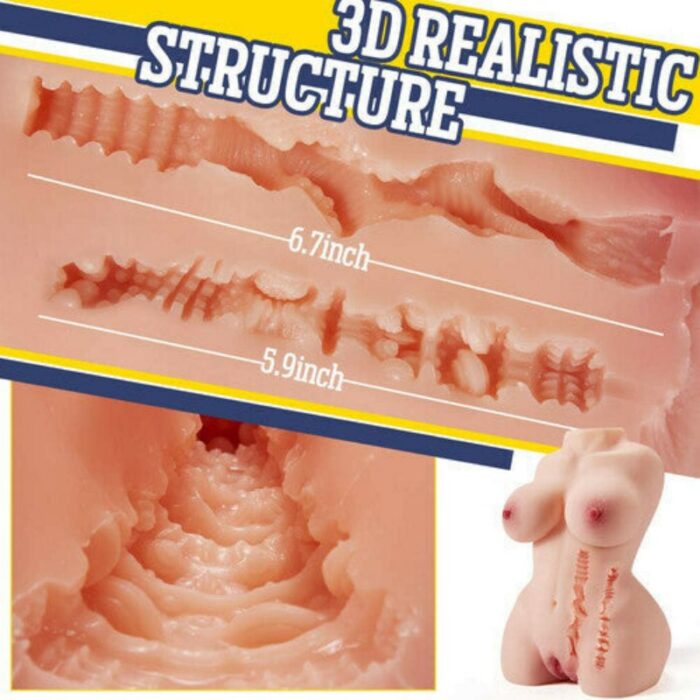Erica Life Sized Sex Doll Torso Masturbator with Soft Big Boobs, Vagina & Anus