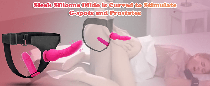 Harness Strap-On Dildo with 2 Adjustable Dildos & Remote Control for Female Couple Lesbian Red