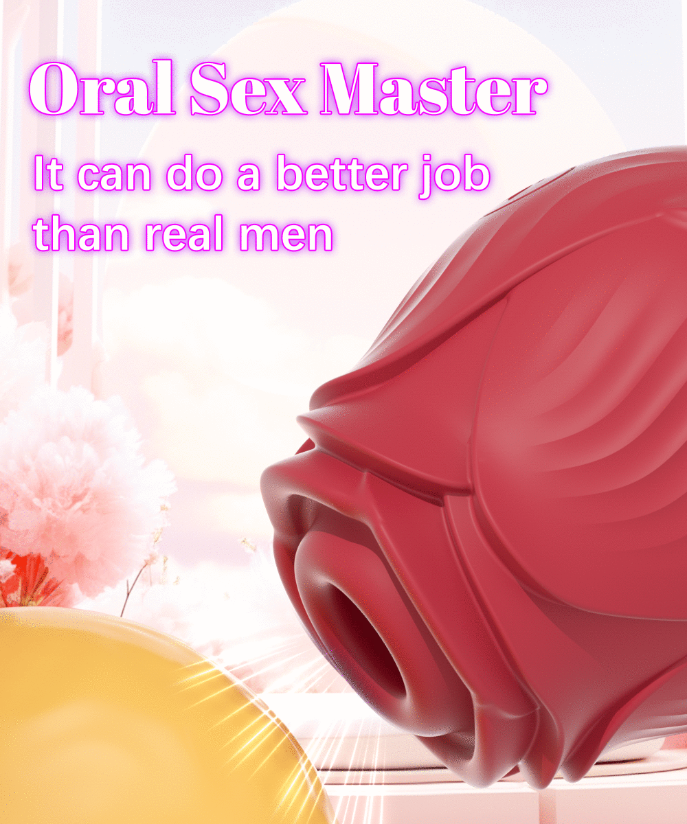 Lovesvibe 10 Powerful Vibration Sucking Rose Vibrator for Women Nipple Clit Sucker G-Spot Massager
