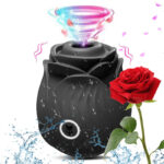 Lovesvibe 10 Powerful Vibration Sucking Rose Vibrator for Women Nipple Clit Sucker G-Spot Massager