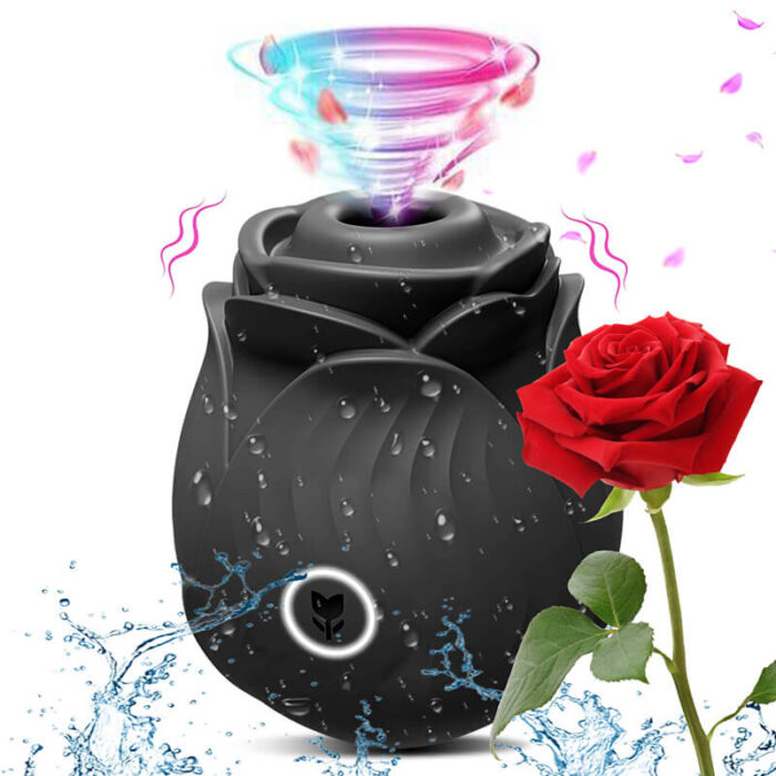 Lovesvibe 10 Powerful Vibration Sucking Rose Vibrator for Women Nipple Clit Sucker G-Spot Massager