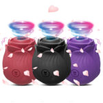 Lovesvibe 10 Powerful Vibration Sucking Rose Vibrator for Women Nipple Clit Sucker G-Spot Massager