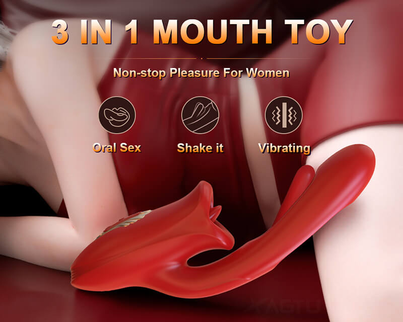 Lovesvibe 10 Powerful Vibration Tongue Vibrators Tongue Licking G-Spot Vibrator