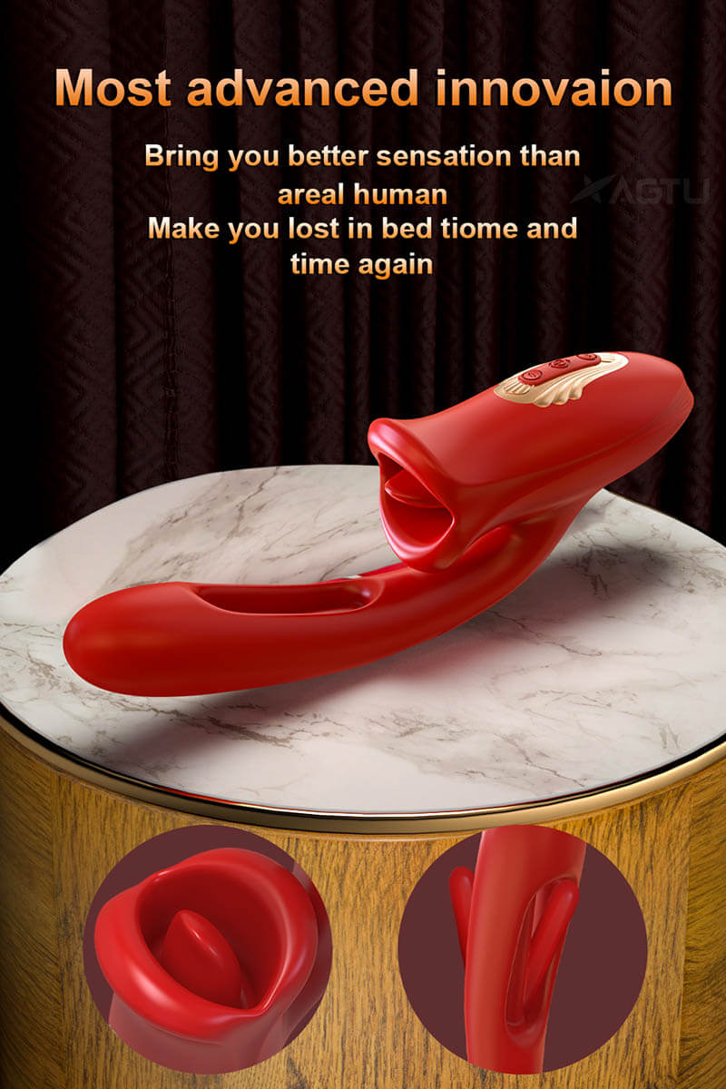 Lovesvibe 10 Powerful Vibration Tongue Vibrators Tongue Licking G-Spot Vibrator