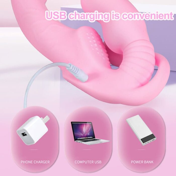 Lovesvibe 10 Vibration 3-Head Strapless Dildo with Remote Control for Lesbian and LGBTQ+ Play