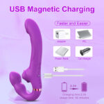 Lovesvibe 10 Vibration 5 Tapping Strapless Dildo Dual-Ended G-Spot Stimulator for Lesbians